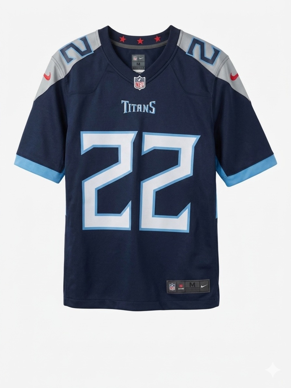 #22 Derrick Henry Football Jersey in Navy and Light Blue